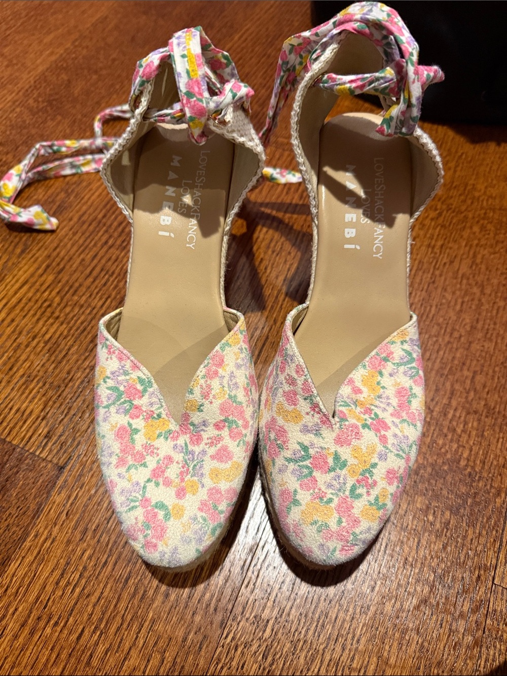 Love Shack Fancy x manebi espadrille wedges